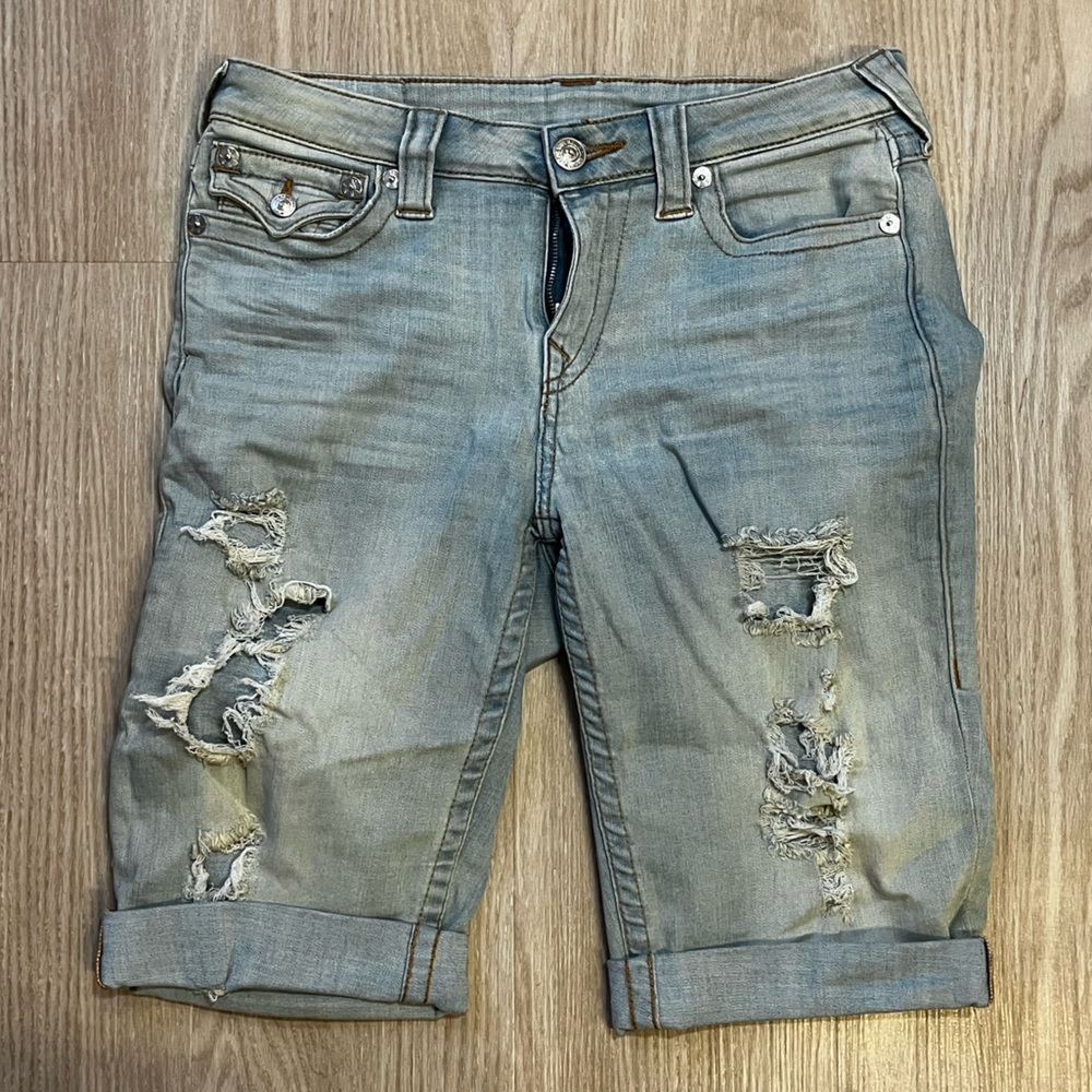 TRUE RELIGION Women’s Distressed Shorts